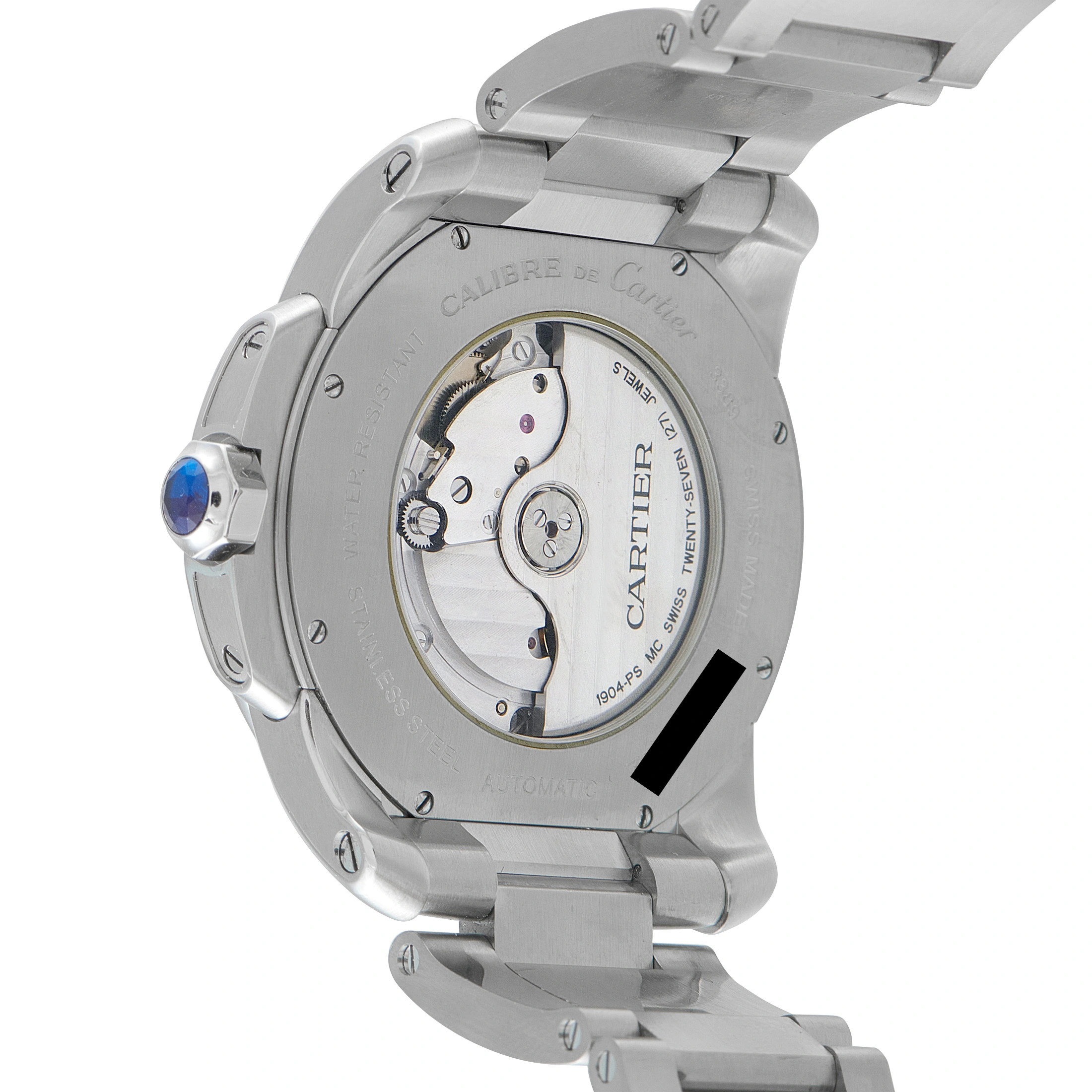 Cartier Calibre de Cartier Stainless Steel Watch w7100015 For Sale
