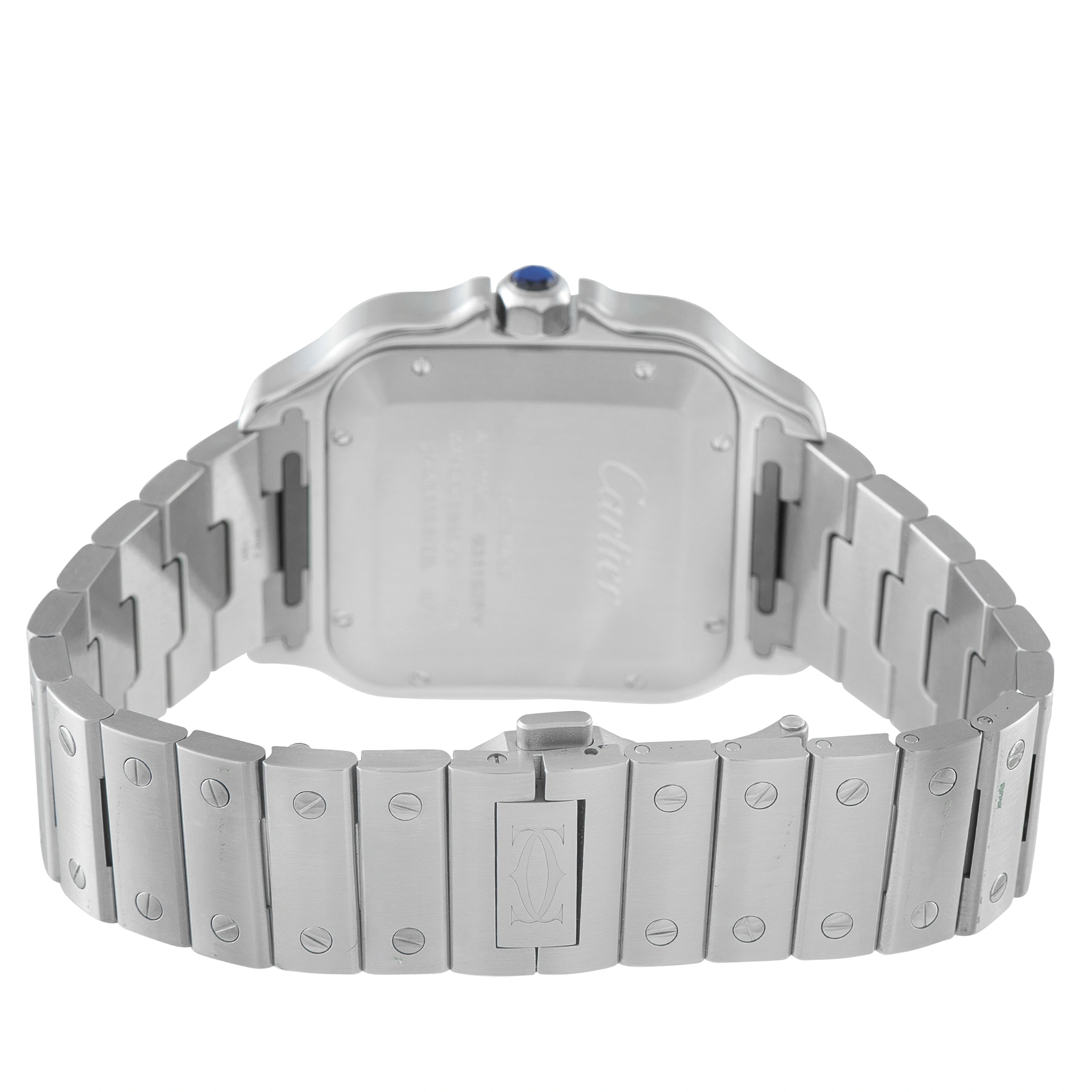 Cartier Santos Large Model Steel Watch WSSA0018 For Sale