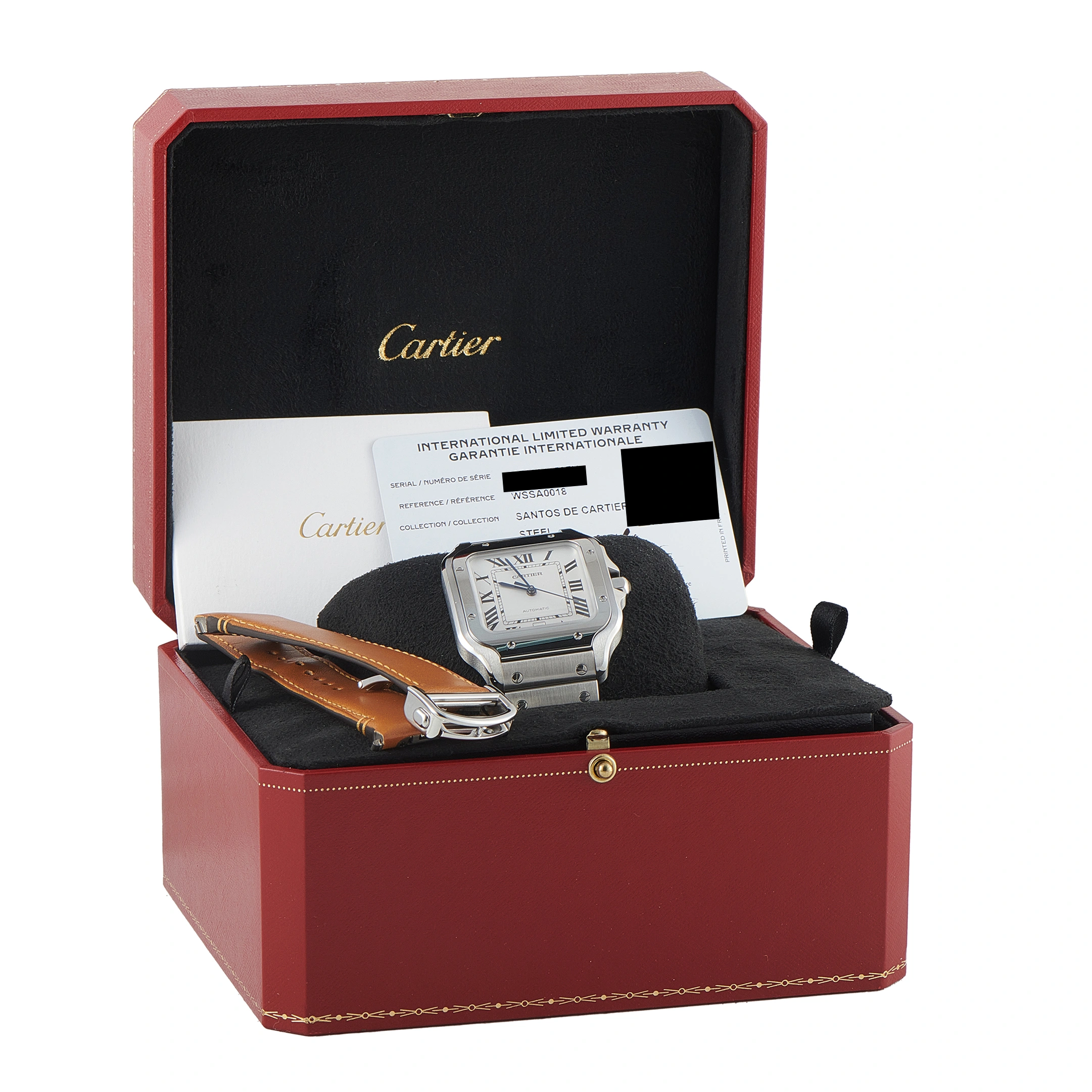 Cartier Santos Large Model Steel Watch WSSA0018 For Sale