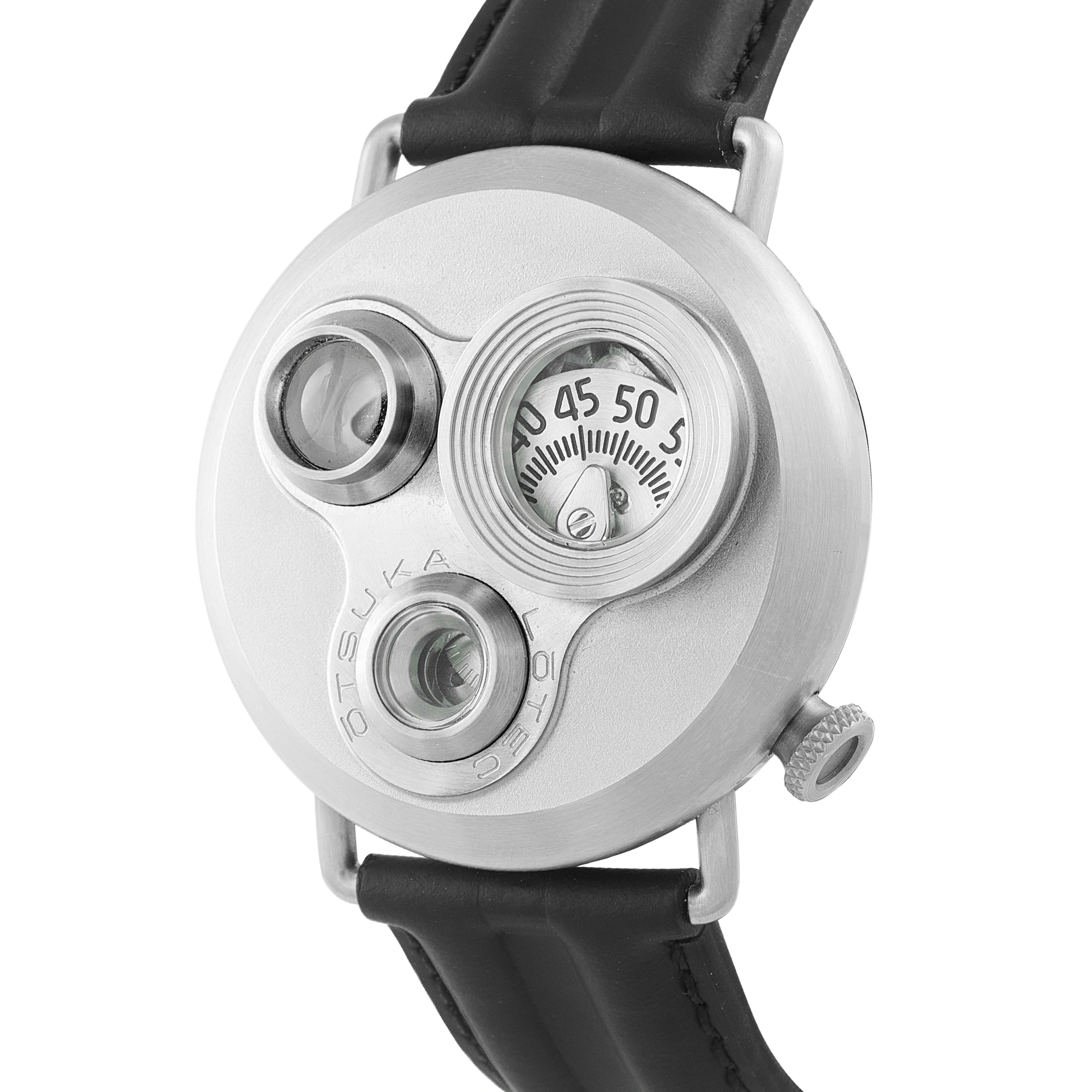 Otsuka Lotec No. 7.5 Jumping Hour Steel Watch No 7.5 For Sale