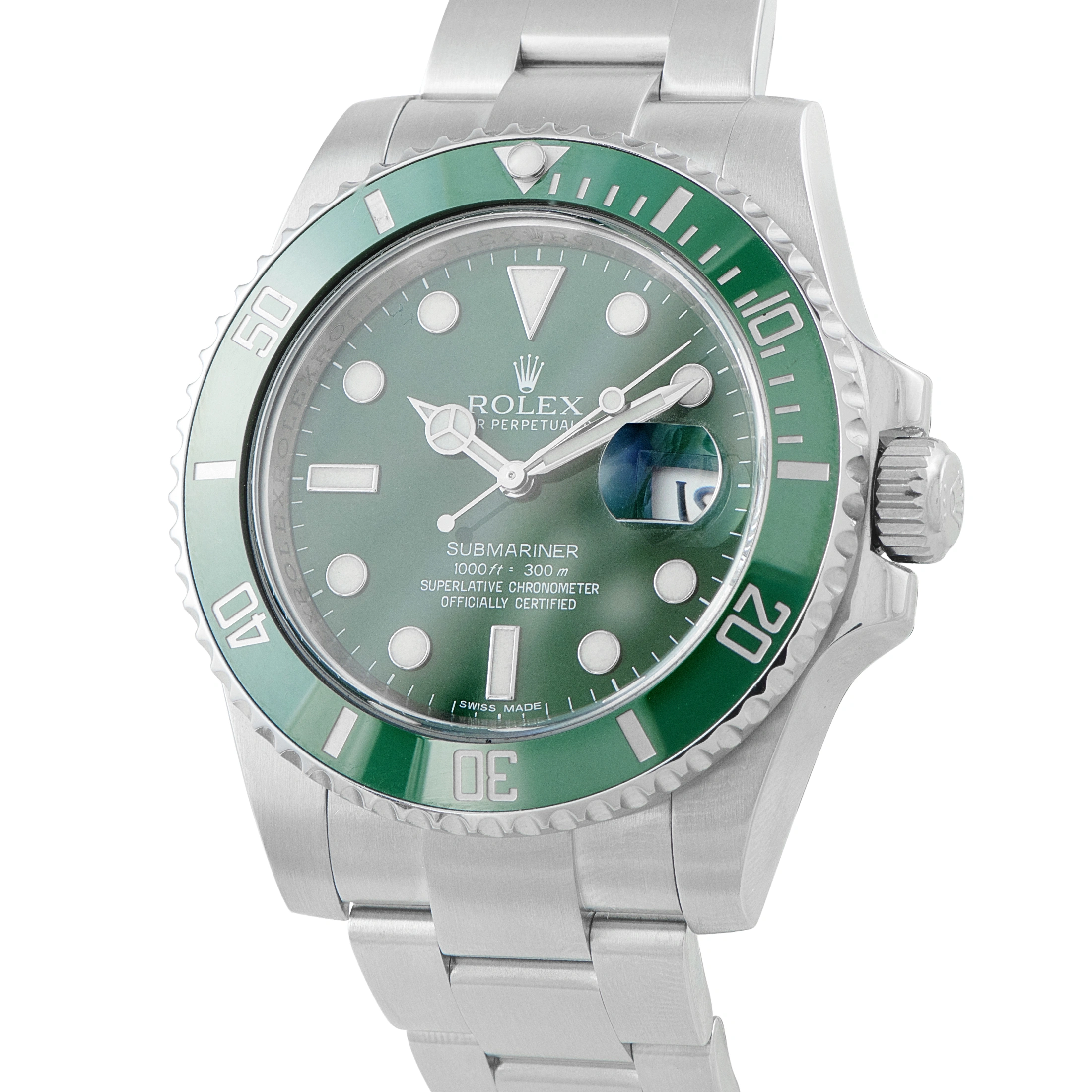 Rolex Submariner Date Hulk Steel Watch 116610LV For Sale